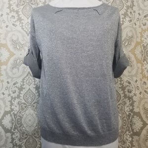 Lady's Metallic Silver Sweater